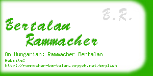 bertalan rammacher business card